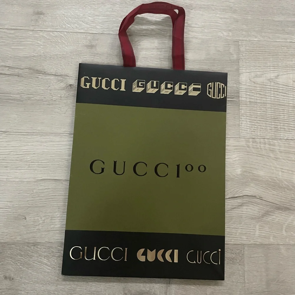 Gucci 100 Years Anniversary Special Edition Empty Paper Bag 13.50”x 10” x 5”